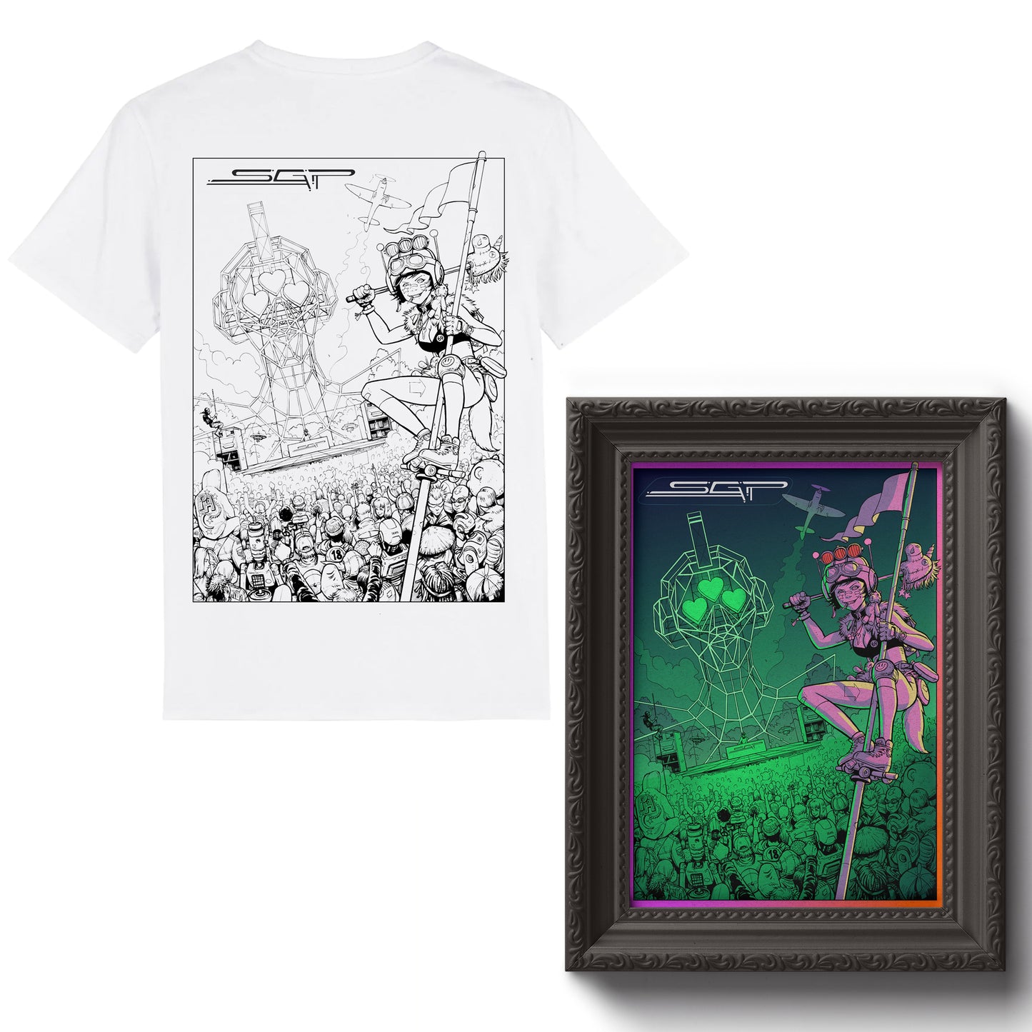 Secret Garden Party x Play Attention - A Stage Ahead T-Shirt & Poster Bundle