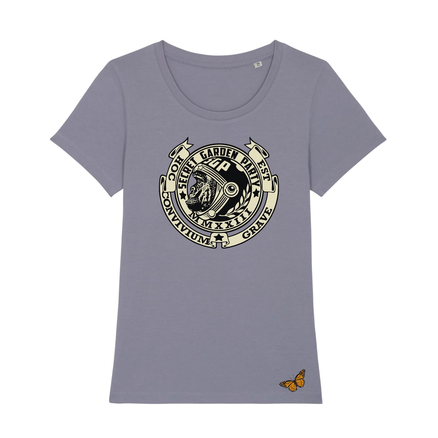 Space Monkey T-Shirt (Lava Grey / Fitted T-Shirt)