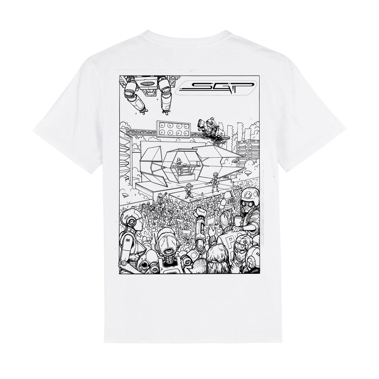 Secret Garden Party x Play Attention - The Drop Stage T-Shirt (White / Unisex Fit)
